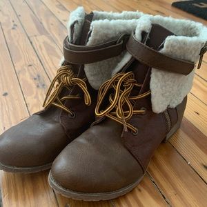 Brown ankle boots